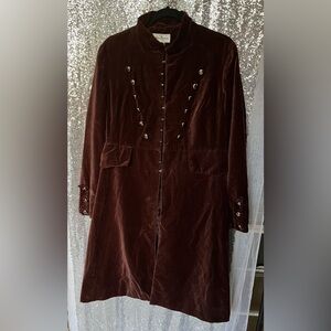 Newport News Gothic Rich Brown Velvet Jacket